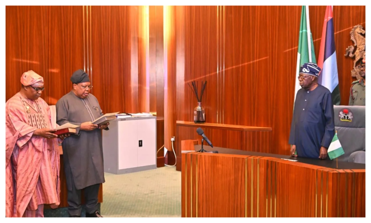 Tinubu swears in new Ministers for Power Foreign Affairs.jpg